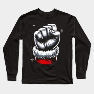 Santa claus raised fist Long Sleeve T-Shirt